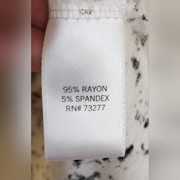 Apt 9 women's white and black long sleeve peplum top size M B12 - Picture 5 of 6